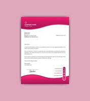 Simple and attractive letterhead design template. vector