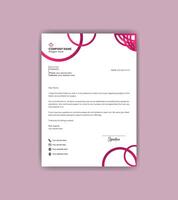 Simple and attractive letterhead design template. vector