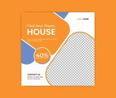 House sale social media post design . vector