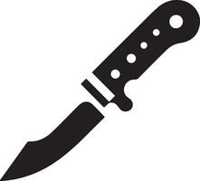 mínimo cuchillo icono, clipart, símbolo, negro color vector silueta, blanco antecedentes 17