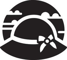 minimal Retro Hat icon, clipart, symbol, black color silhouette 24 vector