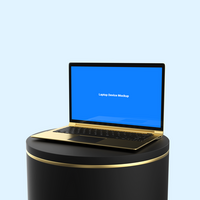 laptop apparaat Aan podium mockup psd