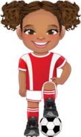 Soccer player girl international uniform png