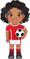 Soccer player girl international uniform png