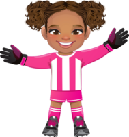 Goalkeeper Soccer player girl international uniform png