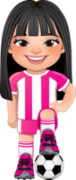 fútbol jugador niña internacional uniforme png
