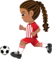 Soccer player girl international uniform png