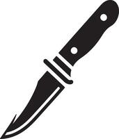 mínimo cuchillo icono, clipart, símbolo, negro color vector silueta, blanco antecedentes 4 4