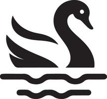 Swan logo vector icon, flat symbol, black color silhouette, white background 19