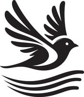 Finch bird logo concept, black color silhouette,  white background 8 vector