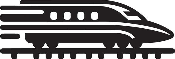 minimal japanes bullet train icon vector clipart silhouette, white background 18