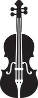 violín vector Arte icono, clipart, símbolo, silueta 12