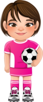 Soccer player girl international uniform png