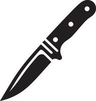 mínimo cuchillo icono, clipart, símbolo, negro color vector silueta, blanco antecedentes 5 5