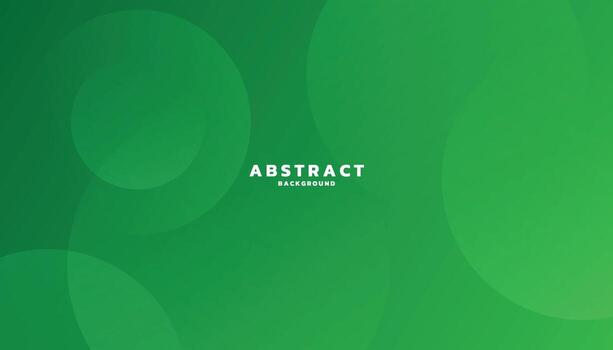 Green gradient background with circle elements vector