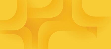 Dynamic 3D modern abstract yellow background, minimal paper background. vector