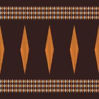 Traditional Ethnic ikat motif fabric pattern background geometric .African Ikat embroidery Ethnic oriental pattern brown background wallpaper. Abstract,vector,illustration.Texture,frame,decoration. vector