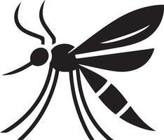 mínimo mosquito logo concepto, clipart, símbolo, negro color silueta, blanco antecedentes 19 vector