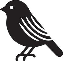 Finch bird logo concept, black color silhouette,  white background 22 vector