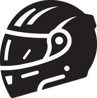 minimal motorcycle helmet icon, black color vector silhouette, white background 16