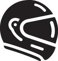 minimal motorcycle helmet icon, black color vector silhouette, white background 30