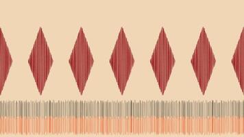 Traditional Ethnic ikat motif fabric pattern background geometric .African Ikat embroidery Ethnic pattern brown cream background wallpaper. Abstract,vector,illustration.Texture,frame,decoration. vector