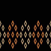 Traditional Ethnic ikat motif fabric background pattern geometric .African Ikat embroidery Ethnic oriental pattern black background wallpaper. Abstract,vector,illustration.Texture,frame,decoration. vector