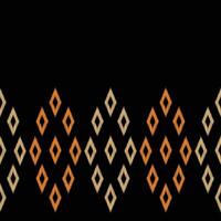 Traditional Ethnic ikat motif fabric background pattern geometric .African Ikat embroidery Ethnic oriental pattern black background wallpaper. Abstract,vector,illustration.Texture,frame,decoration. vector