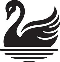 Swan logo vector icon, flat symbol, black color silhouette, white background 17