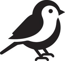Finch bird logo concept, black color silhouette,  white background 35 vector