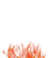 Transparent fire flames isolated transparency background png