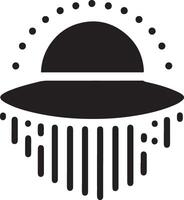 mínimo retro sombrero icono, clipart, símbolo, negro color silueta 17 vector