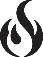 minimal Fire flame Logo horizontal flow sign vector icon silhouette, white background 15