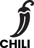 minimal chili brand logo concept black color silhouette, white background 11 vector