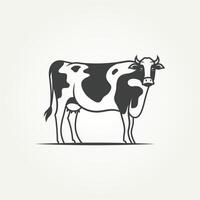 isolated livestock farm cow icon logo template vector illustration design. farm, fresh milk, beef logo concept