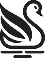 cisne logo vector icono, plano símbolo, negro color silueta, blanco antecedentes 5 5