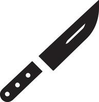 mínimo cuchillo icono, clipart, símbolo, negro color vector silueta, blanco antecedentes 18