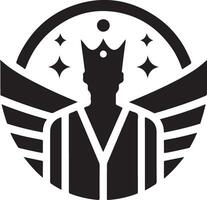 minimal king brand logo concept, black color silhouette, white background 26 vector