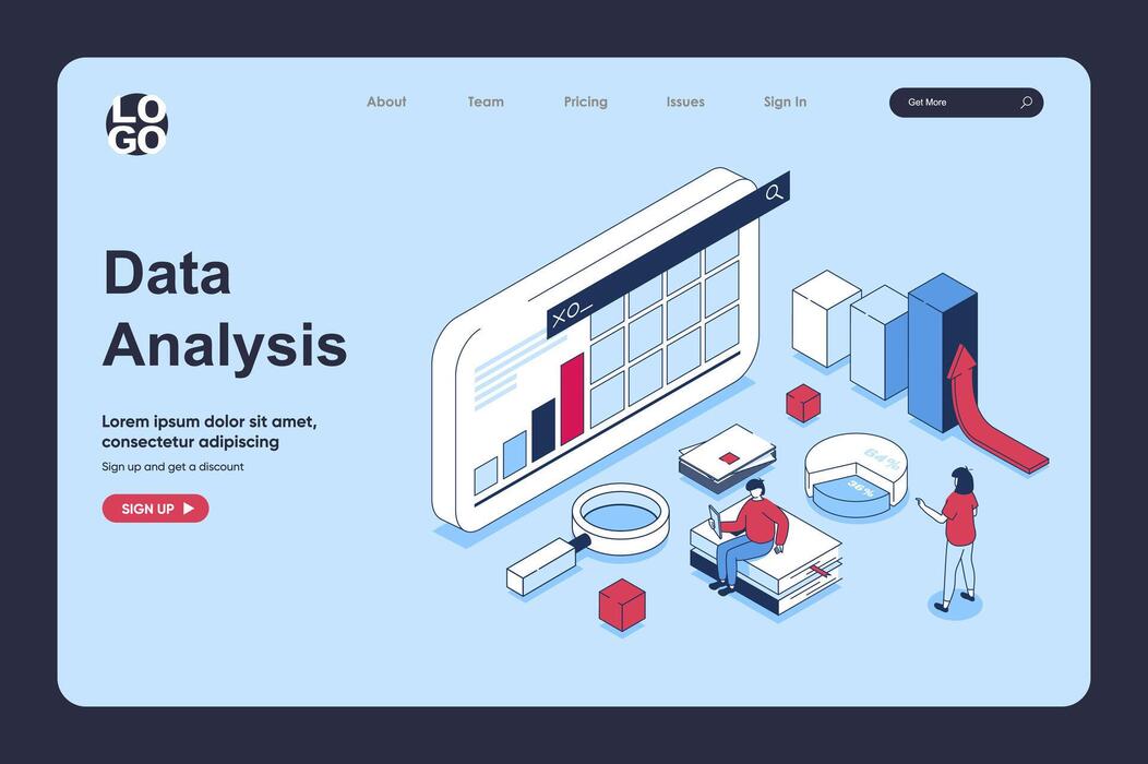 Data Analysis Banner Vector Art, Icons, and Graphics for Free Download