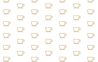 kaffe eller tekoppar sömlös mönster bakgrund design png