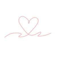 cuore linea rosa png