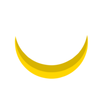 Yellow crescent moon and stars ramadan theme png