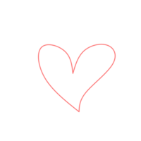 cuore linea rosa png