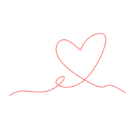 Heart line pink png