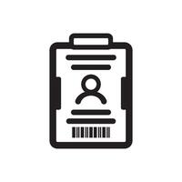 identity card, a document icon, vector illustration