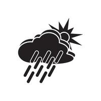 lluvia nube símbolo icono diseño vectorial ilustración vector