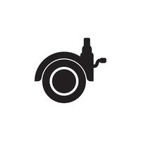 Caster Wheel Icon Vector Art Illustration