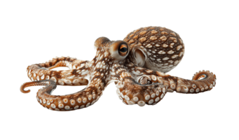 AI generated Octopus PNG cutout isolated on transparent background, graphic resource