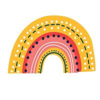 Cute rainbow clipart. Children's illustration. vector