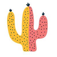 Cute cactus clipart. Children's illustration. Abstract. vector